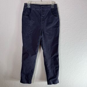 Aritzia Babaton The Group Cigarette Pants Navy Button Fly Closure Size 8